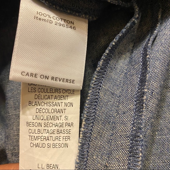 LL BEAN Signature Chambray Dress 6 - Picture 5 of 5